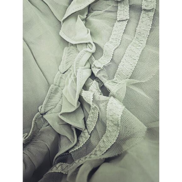 $128 NWT By Anthropologie Sheer Ruffle Ribbon Blouse size Small - Picture 5 of 7